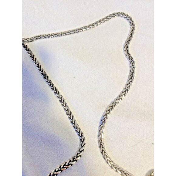 Brighton Boxy Black Croc Leather Silver Chain Strap Crossbody Bag 8.5 x 6 x 3" - Picture 6 of 16